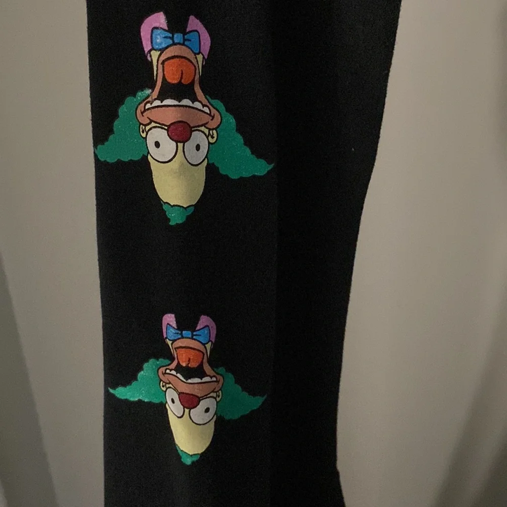 Simpsons Krusty Burger Cartoon Medium Black‎ Y2K Pullover Hoodie Sweatshirt